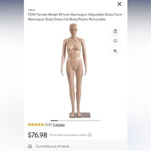 69 “ Female full body realistic mannequin